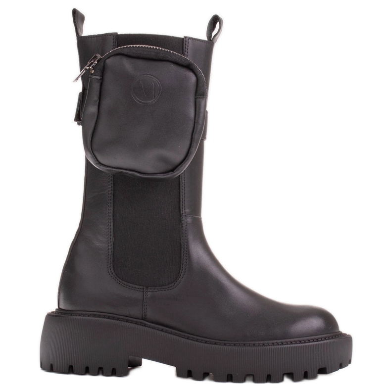 Marco Shoes Botas com bolsa destacável no cinto preto