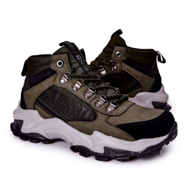 Sapatos de trekking masculino Big Star II174202 Khaki preto verde