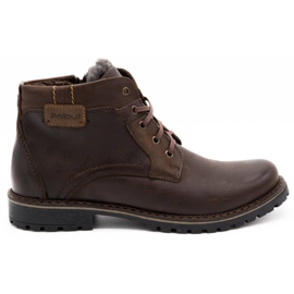 Polbut Botas de neve masculinas J35 marrons marrom