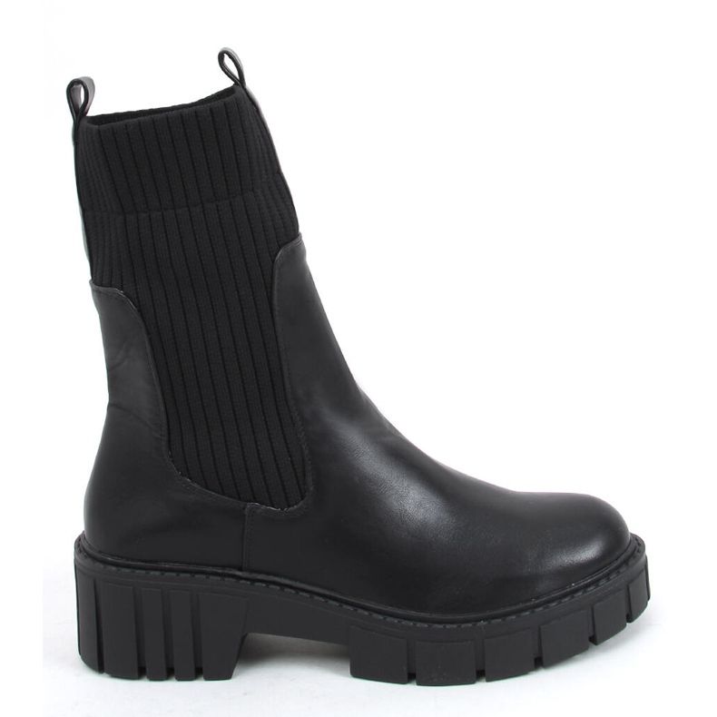 Botas Chelsea meia meia Anne Black preto