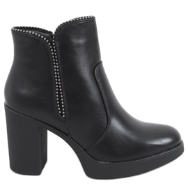 Botas de salto alto Thea Black preto