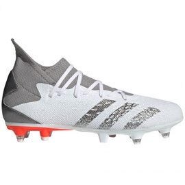 Chuteiras Adidas Predator Freak.3 Sg M FY6306 branco cinza Chuteiras Adidas Predator Freak.3 Sg M FY6306 branco cinza