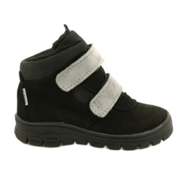 Botas impermeáveis ​​pretas com velcro Mazurek 1360 preto cinza