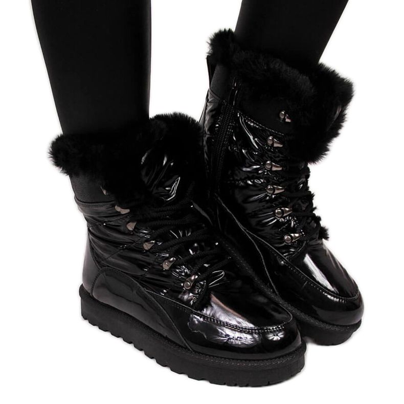 Botas de neve isoladas Potocki W WOL27A pretas preto