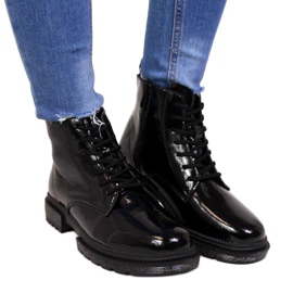 Botas de couro envernizado Filippo W PAW278B pretas bege branco preto