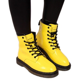 Botas de couro lacado Goe W II2N4054 amarelo