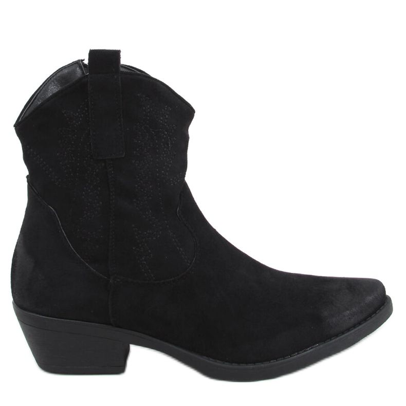 Botas de cowboy femininas Besta Black preto