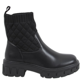 Botas com parte superior acolchoada Elin Black preto