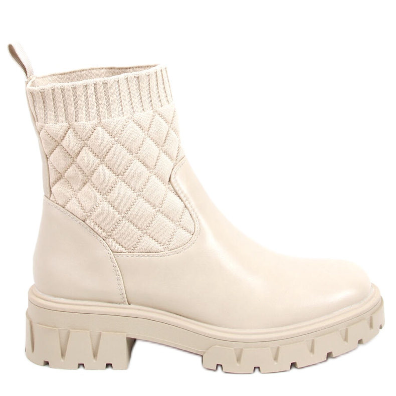 Botas com parte superior acolchoada Elin Beige bege