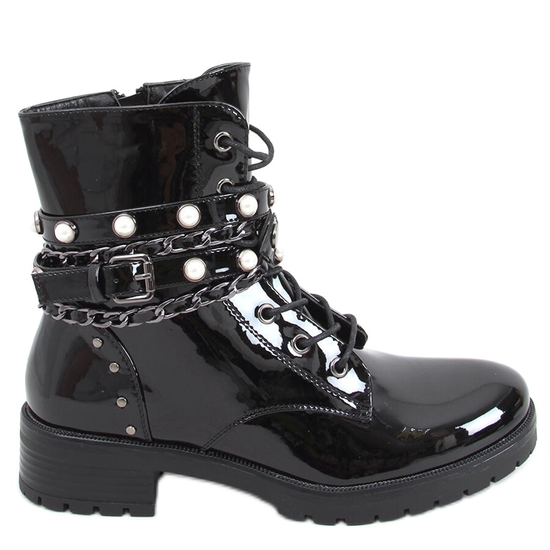 Botas lacadas Anite Black preto