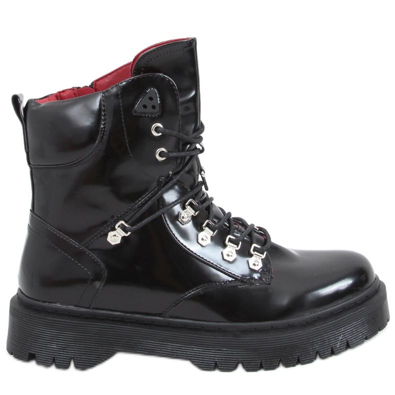 Botas Kari Black com atacadores preto