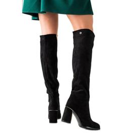 Goodin Botas de camurça elegantes preto