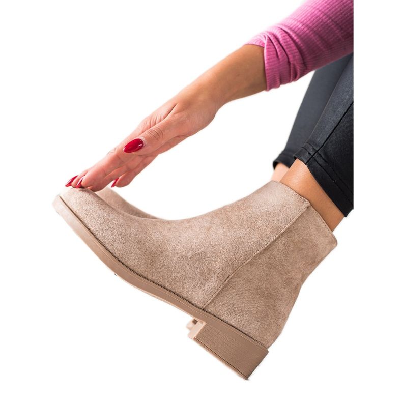 Mannika Botas de camurça clássicas bege