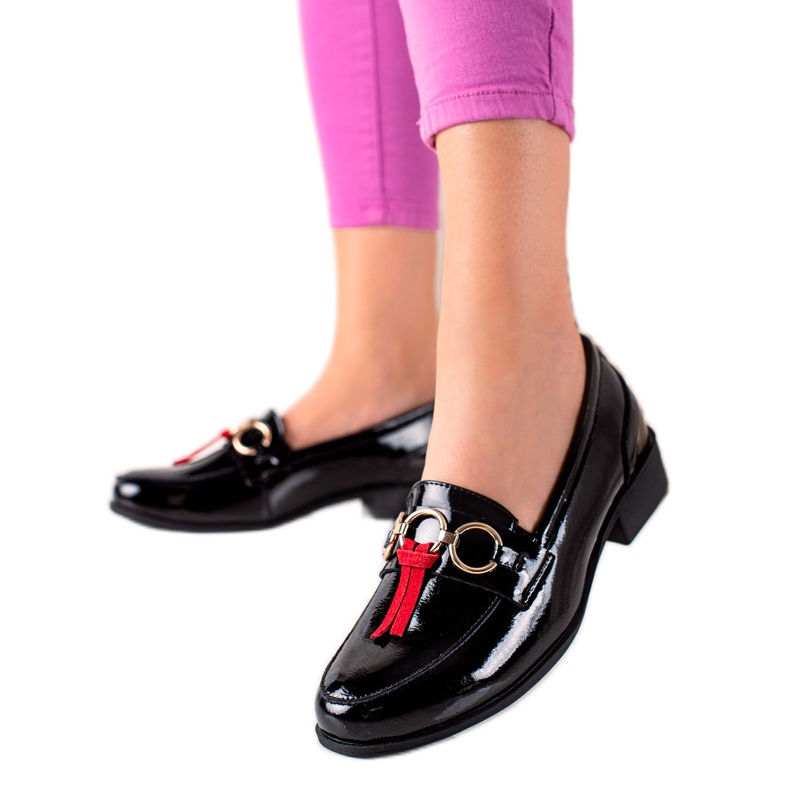 Filippo Sapatos de couro lacado preto