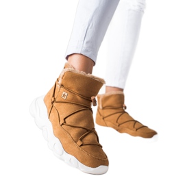 Botas de neve femininas Big Star II274266 marrom