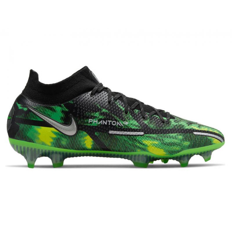 Chuteiras Nike Phantom GT2 Elite Df Sw Fg M DM0731-003 multicolorido verde Chuteiras Nike Phantom GT2 Elite Df Sw Fg M DM0731-003 multicolorido verde