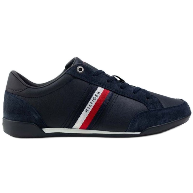 Sapatos Tommy Hilfiger Material Corporativo Mix Couro M FM0FM03741 DW5 azul marinho