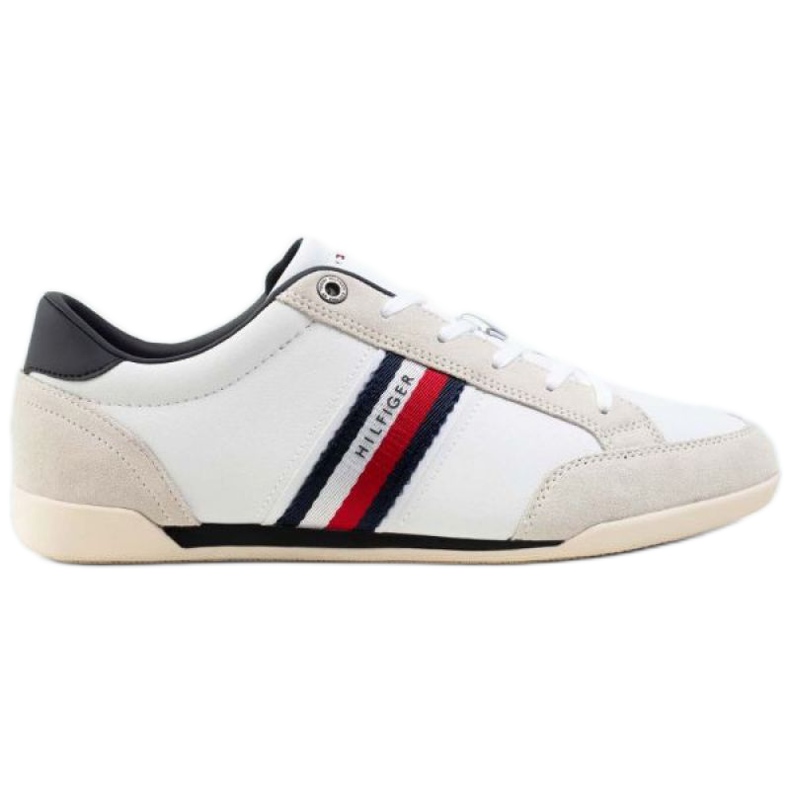 Sapatos Tommy Hilfiger Material Corporativo Mix Couro M FM0FM03741 Ybr branco