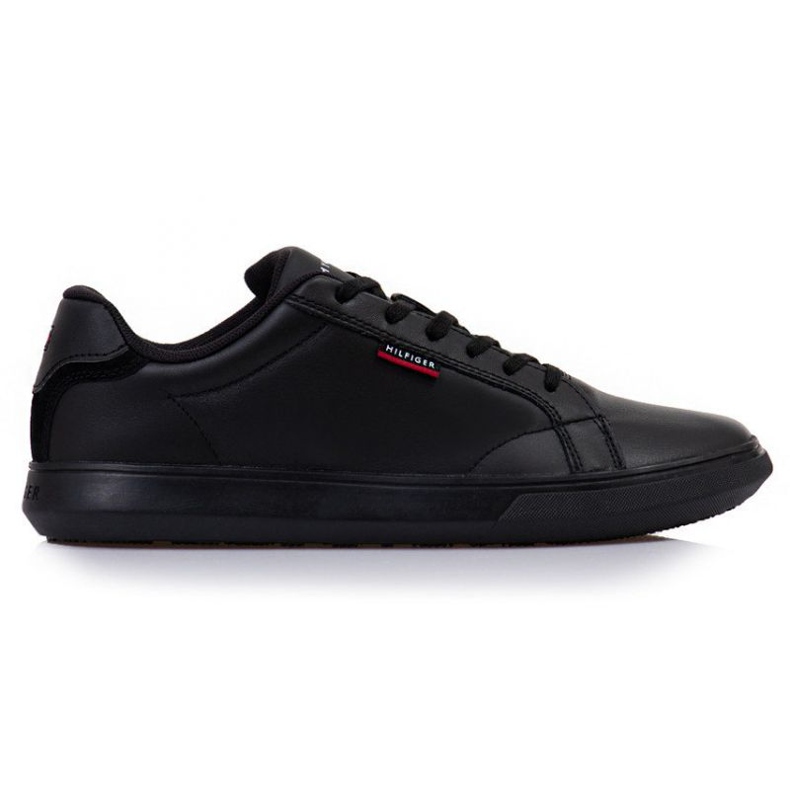 Sapatos Tommy Hilfiger Essentials Couro Cupsole M FM0FM03750 Bds preto