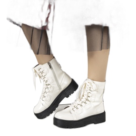 Botas brancas com sola alta Orane branco cru