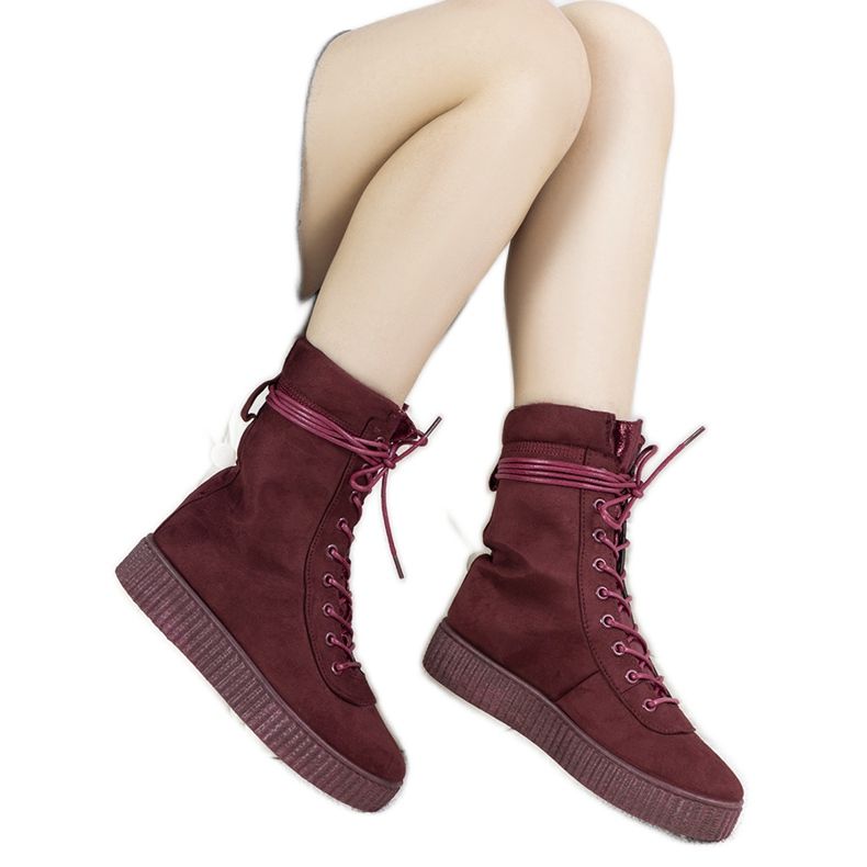 Tênis de inverno marrom Soliz vermelho