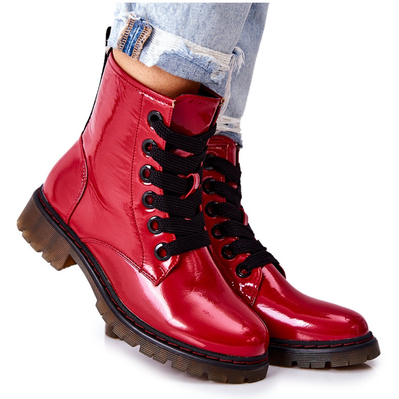 PE1 Lacquered Warm Workers Red Lomess vermelho