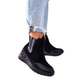 PE1 Botas Manakel Camurça Cunha Pretas preto PE1 Botas Manakel Camurça Cunha Pretas preto