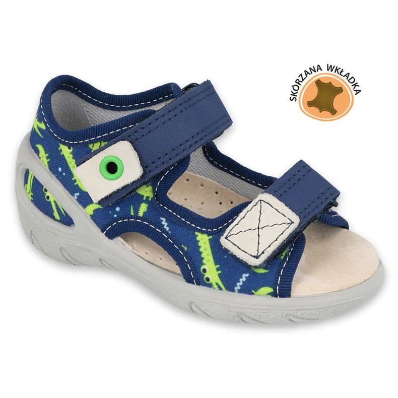 Sapatos infantis Befado pu 065X155 azul marinho