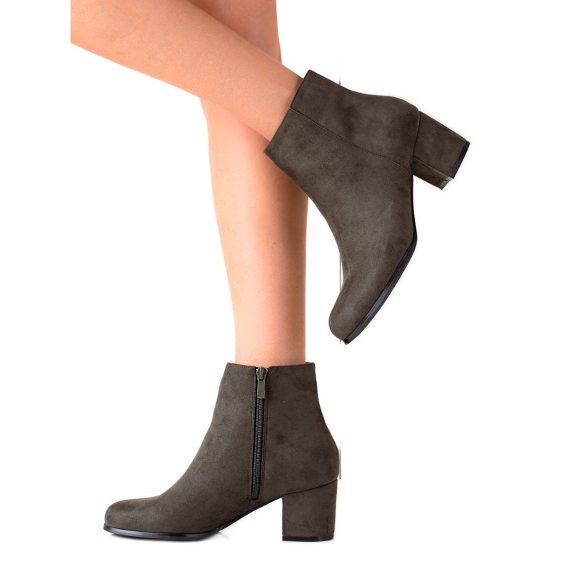 Lovery Botas de camurça verde