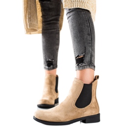 TRENDI Botas chelsea elegantes bege TRENDI Botas chelsea elegantes bege