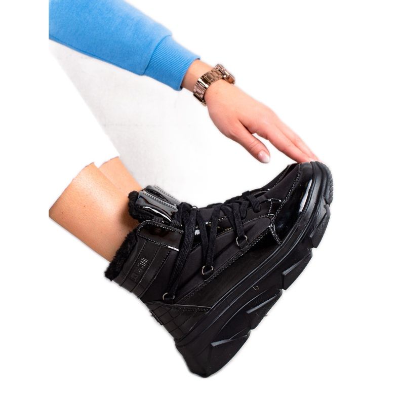 Botas de neve femininas Big Star II274311 preto