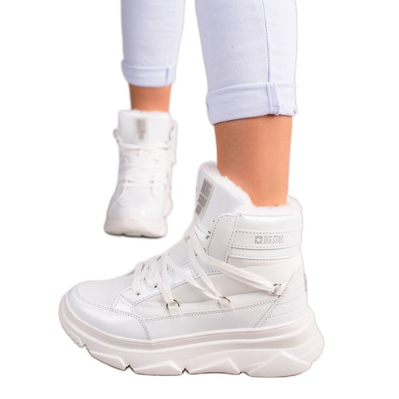 Botas de neve femininas Big Star II274463 branco