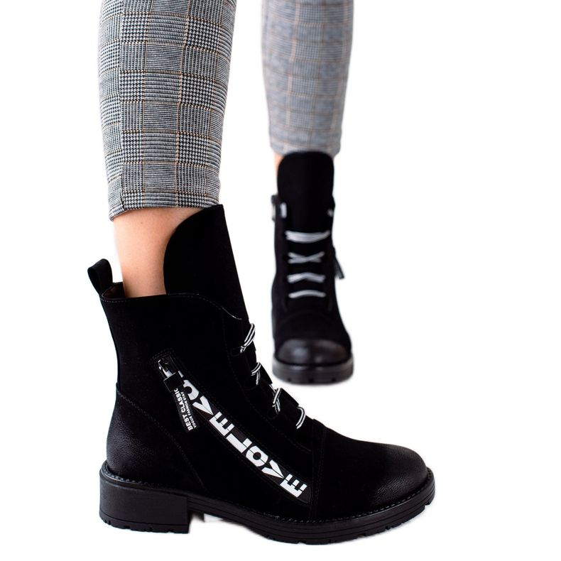 W. Potocki Botas Potocki pretas na moda preto W. Potocki Botas Potocki pretas na moda preto
