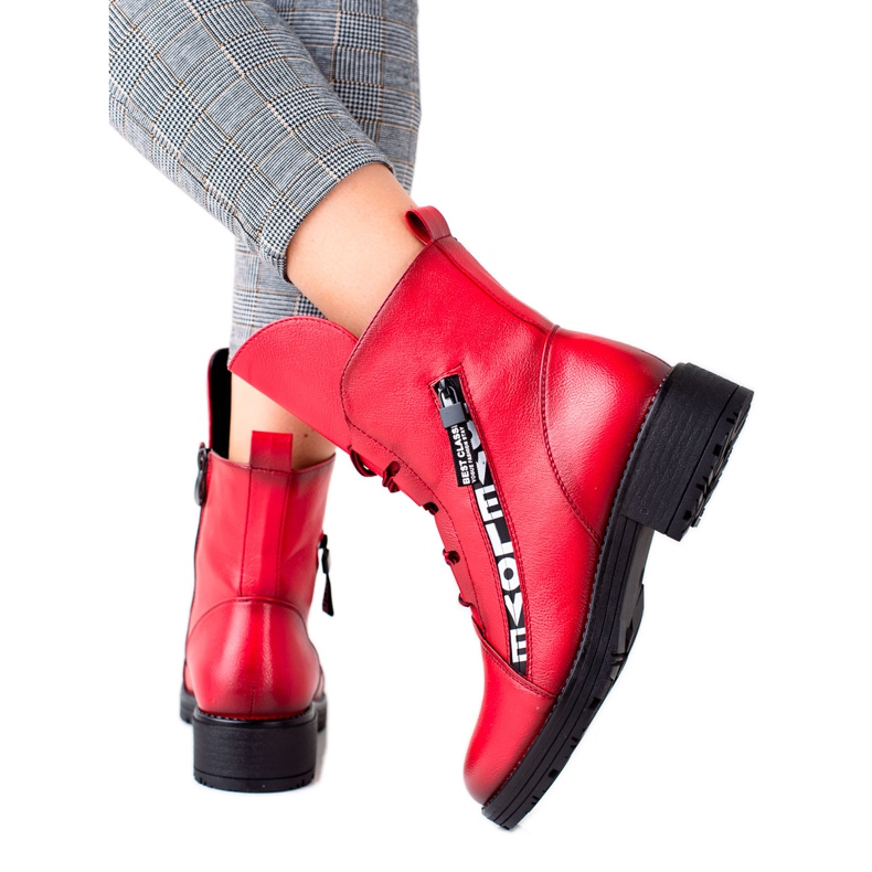 W. Potocki Botas potocki vermelhas elegantes vermelho W. Potocki Botas potocki vermelhas elegantes vermelho