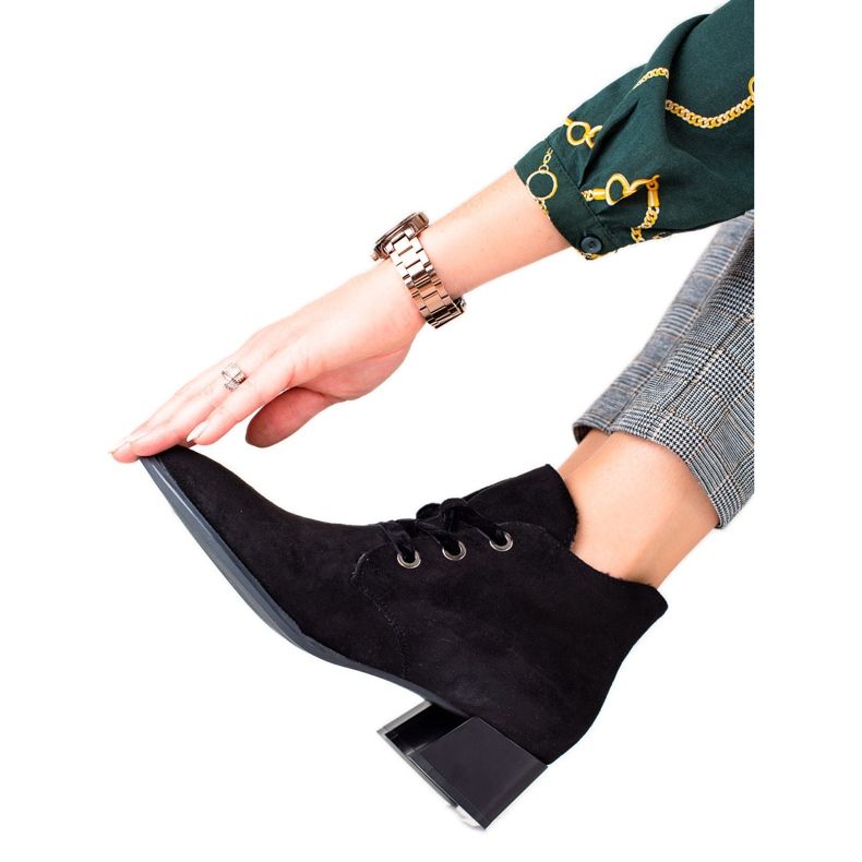 Bota de salto baixo Sergio Leone preto