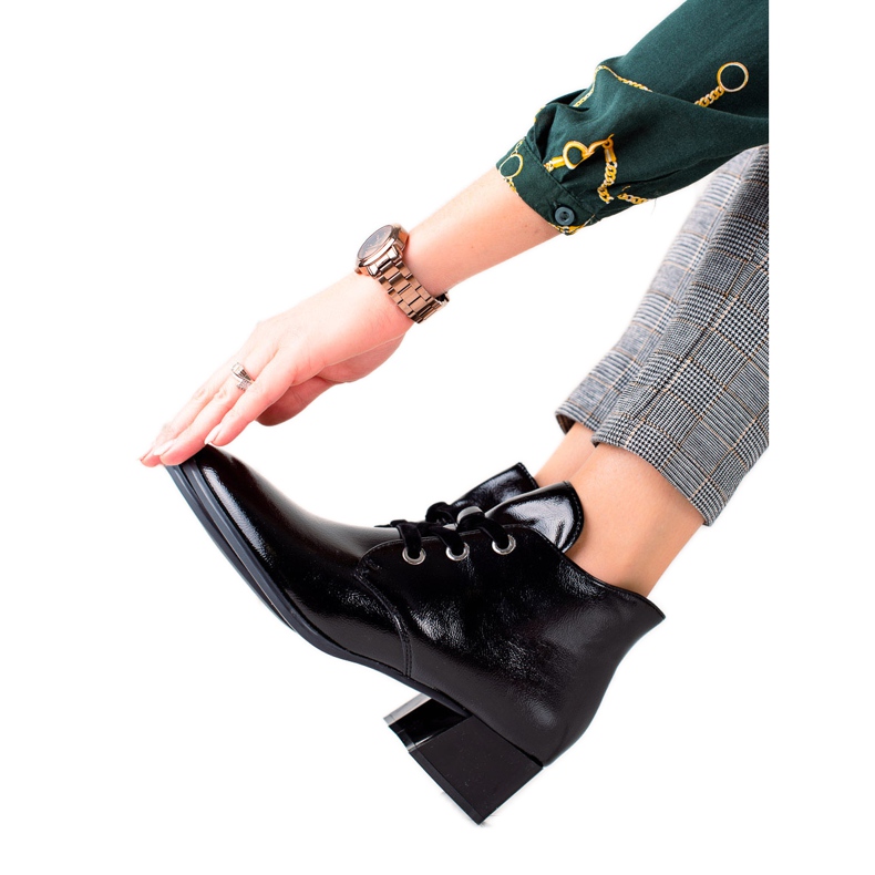 Bota de salto baixo Sergio Leone preto