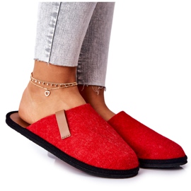 Big Star Chinelos femininos em casa Panto Fino II267002 Vermelho-Castanho marrom