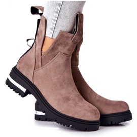 PS1 Botas Quentes Botas Jodhpur Com zíper Cappucino My Way cáqui