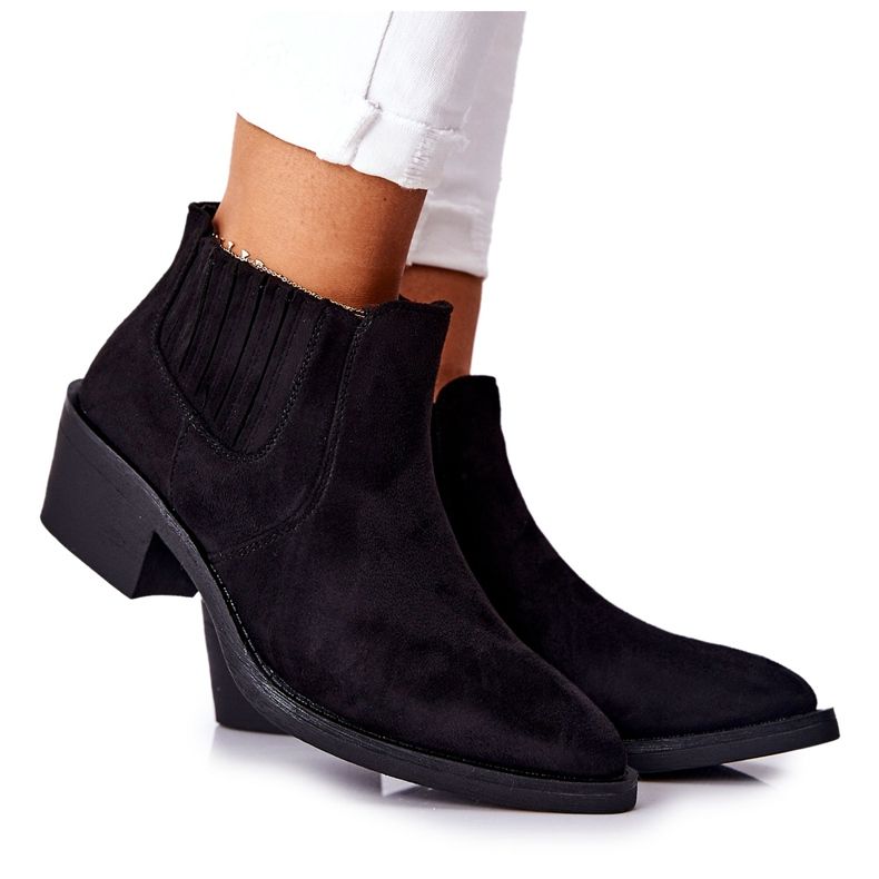 Botas de camurça preta deslizantes Assanella preto