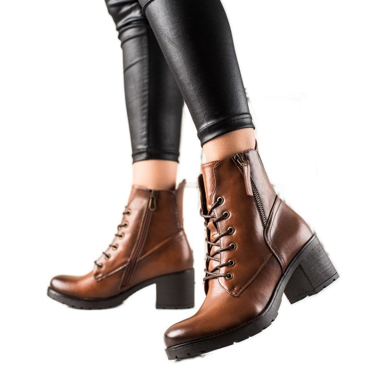 W. Potocki Bota casual com cadarço Potocki castanho