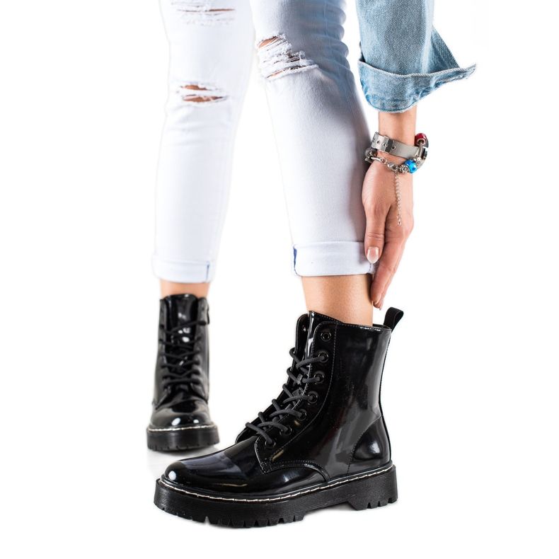 Vinceza Trappers elegantes e aconchegantes preto