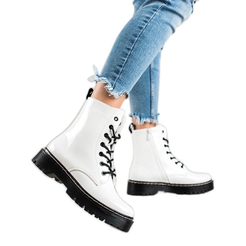 Vinceza Trappers elegantes e aconchegantes branco