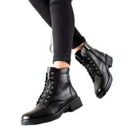 W. Potocki Armadilhas pretas feitas de couro Eco Potocki preto