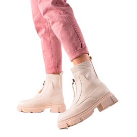 Bestelle Trabalhadores deslizantes com um zíper bege Bestelle Trabalhadores deslizantes com um zíper bege