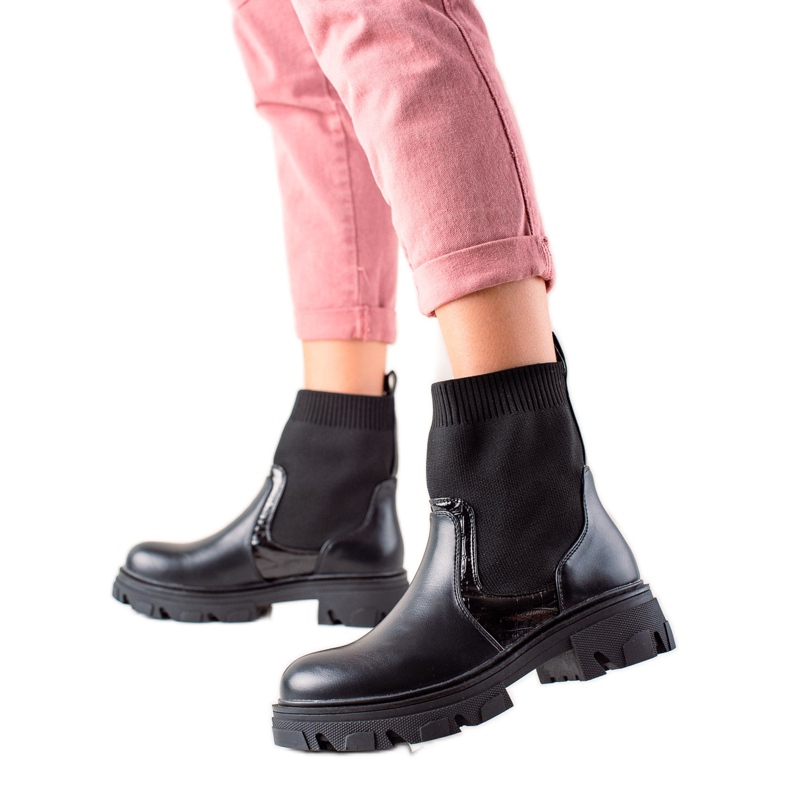 TRENDI Bolsas deslizantes na plataforma preto