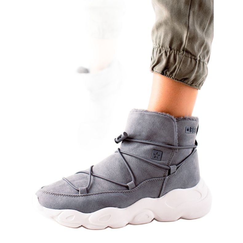 Botas de neve femininas Big Star II274264 cinza