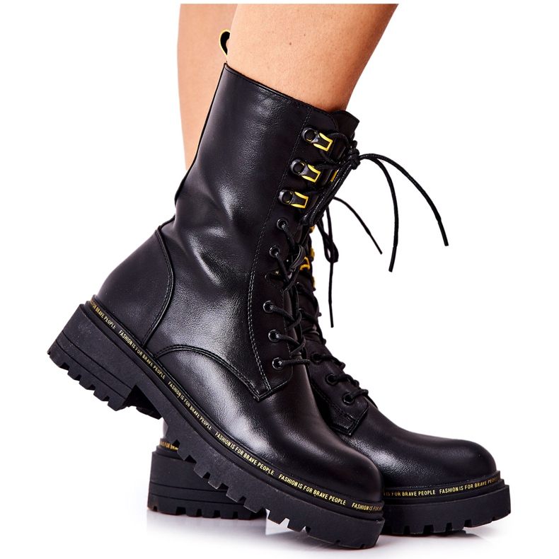 POTOCKI Trabalhadores de couro preto Rockdale alto