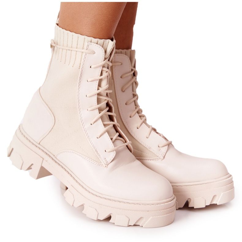 PS1 Botas femininas trabalhadoras bege Megan PS1 Botas femininas trabalhadoras bege Megan