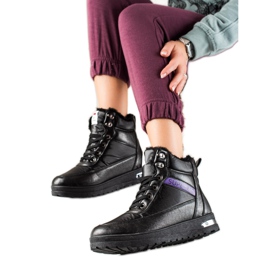 TRENDI Botas de neve com brilho Supermo preto