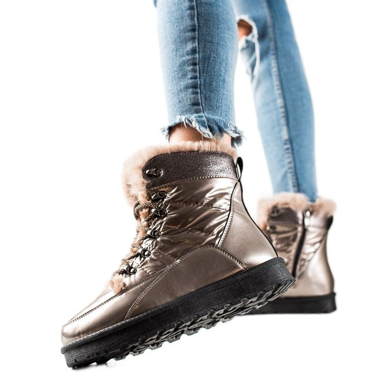 W. Potocki Botas de neve potocki quentes castanho